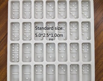 Vancool Domino Resin Molds DIY Silicone Molds 28 Cavities Domino Silicone Mold for Epoxy Resin Domino Game Casting Mold