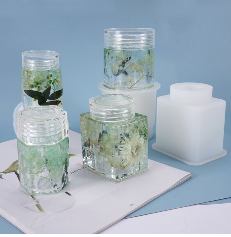 Resin Jar Mold Silicone Storage Bottle Molds Jewerely Canister Etsy