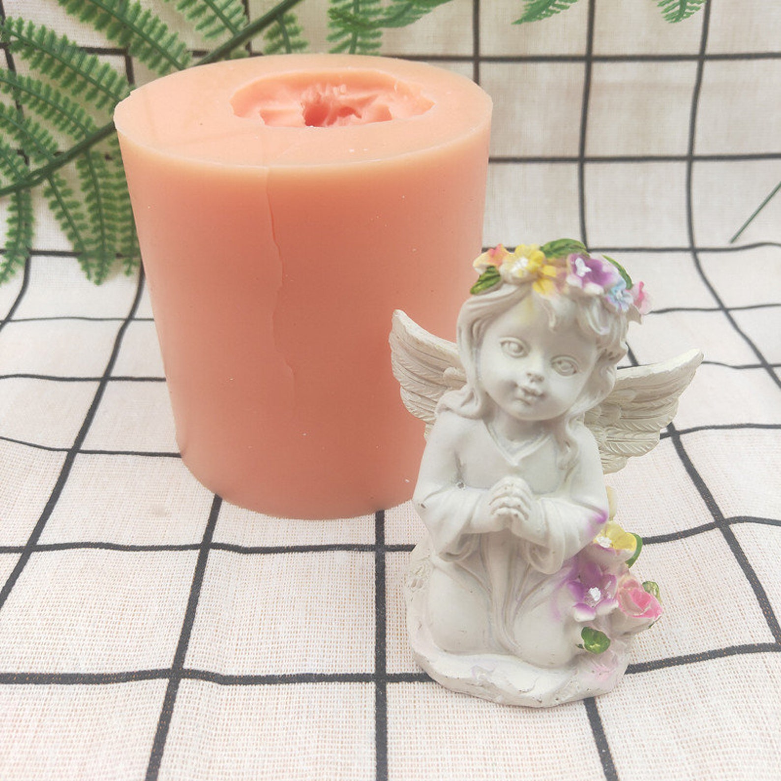 3D Prayer little Angel Candle Mold Fairy Girl Aroma Candle Etsy
