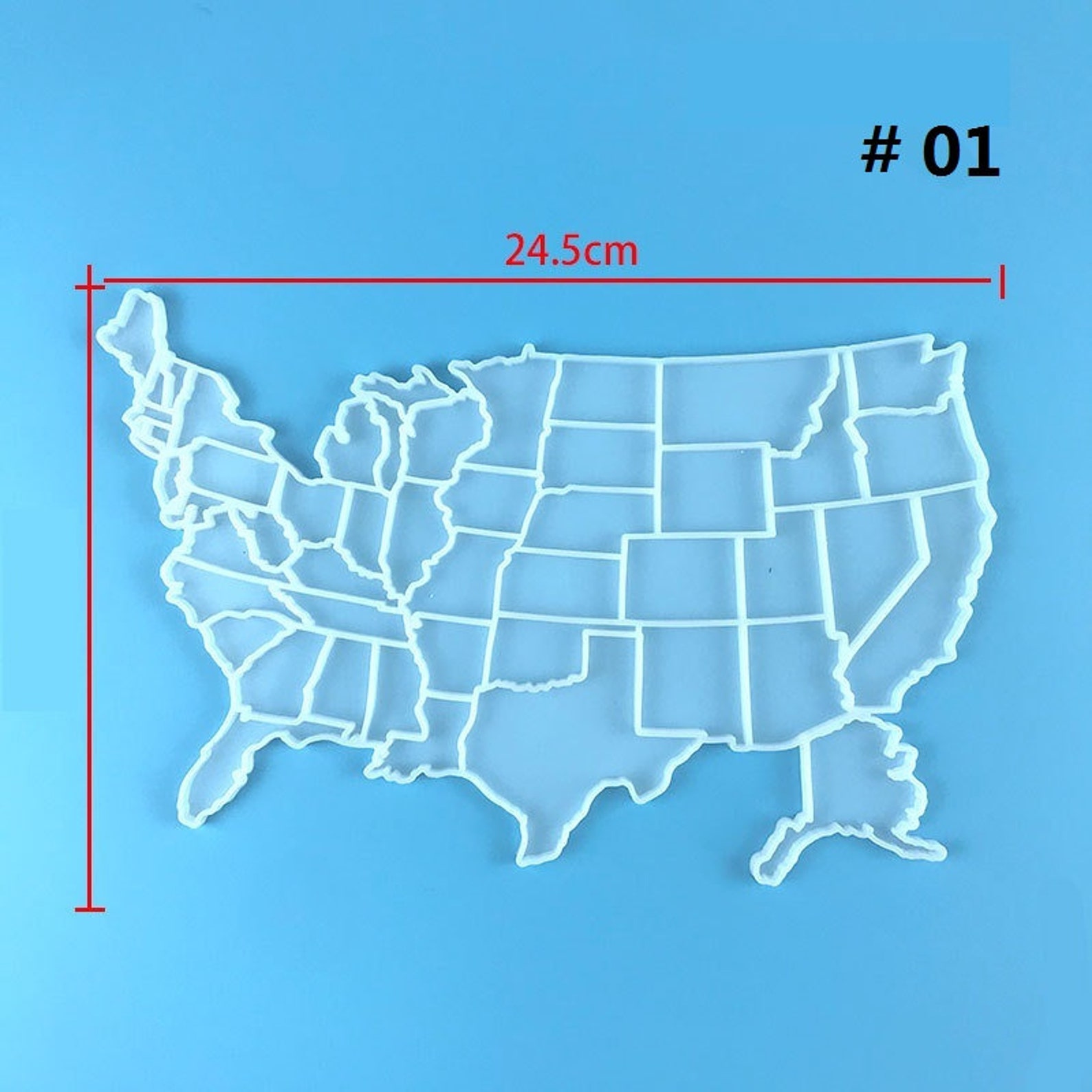 Large USA map silicone mold USA states shiny moldSilicone Etsy