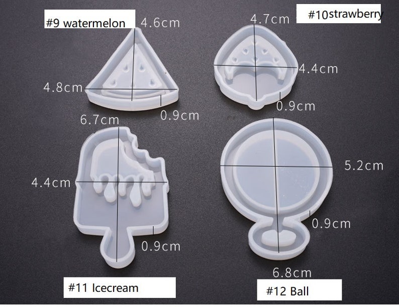 Silicone Shaker Molds for Jewelry Keychain Pendant Epoxy Etsy