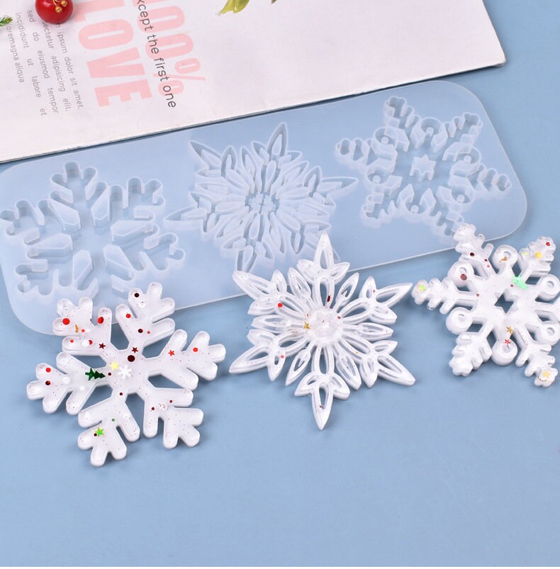 Ornament Mold Silicone Snowflake Molds Holiday Snow for Epoxy | Etsy