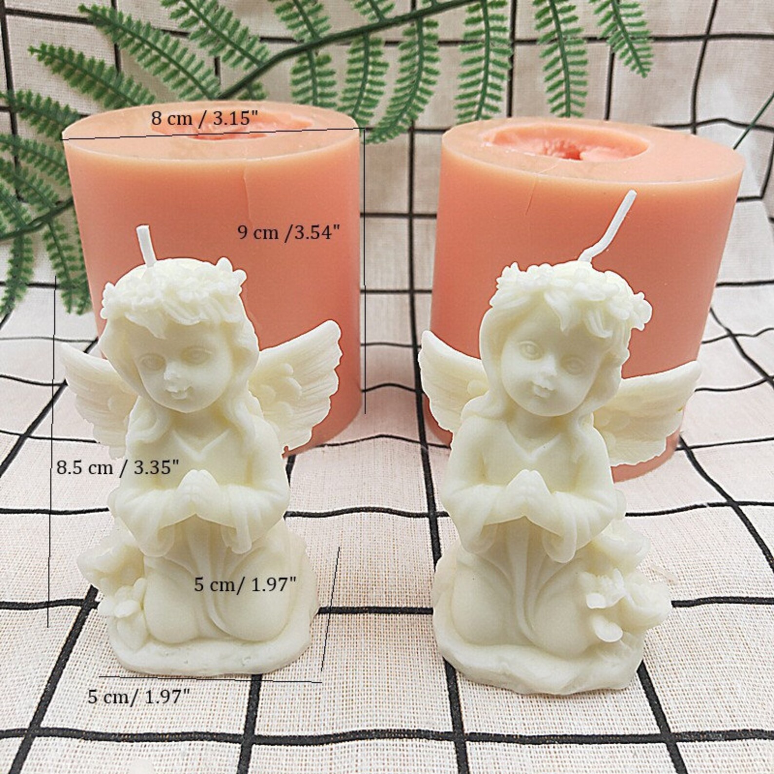 3D Prayer little Angel Candle Mold Fairy Girl Aroma Candle Etsy
