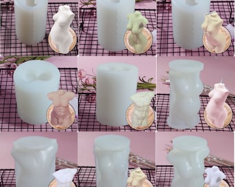 3D Body Candle Mold Silicone Soap Wax Mould Male and Female Design Art F WM