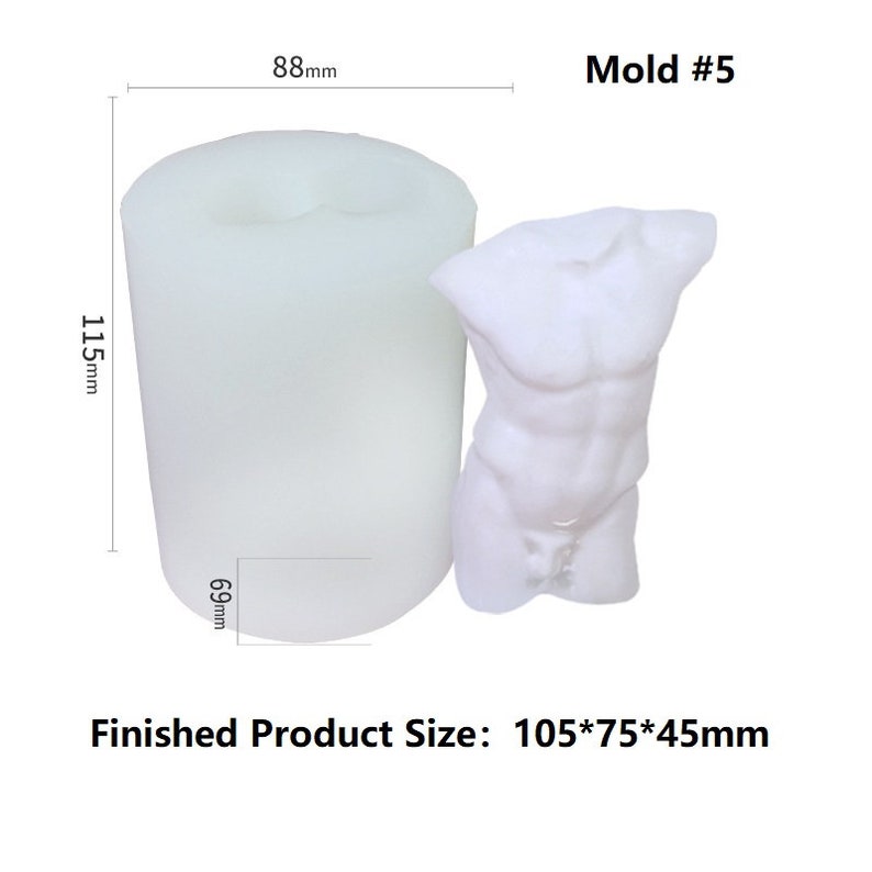 3D Candle Molds Female Male Pregnant Men Body Mold for Candle Etsy