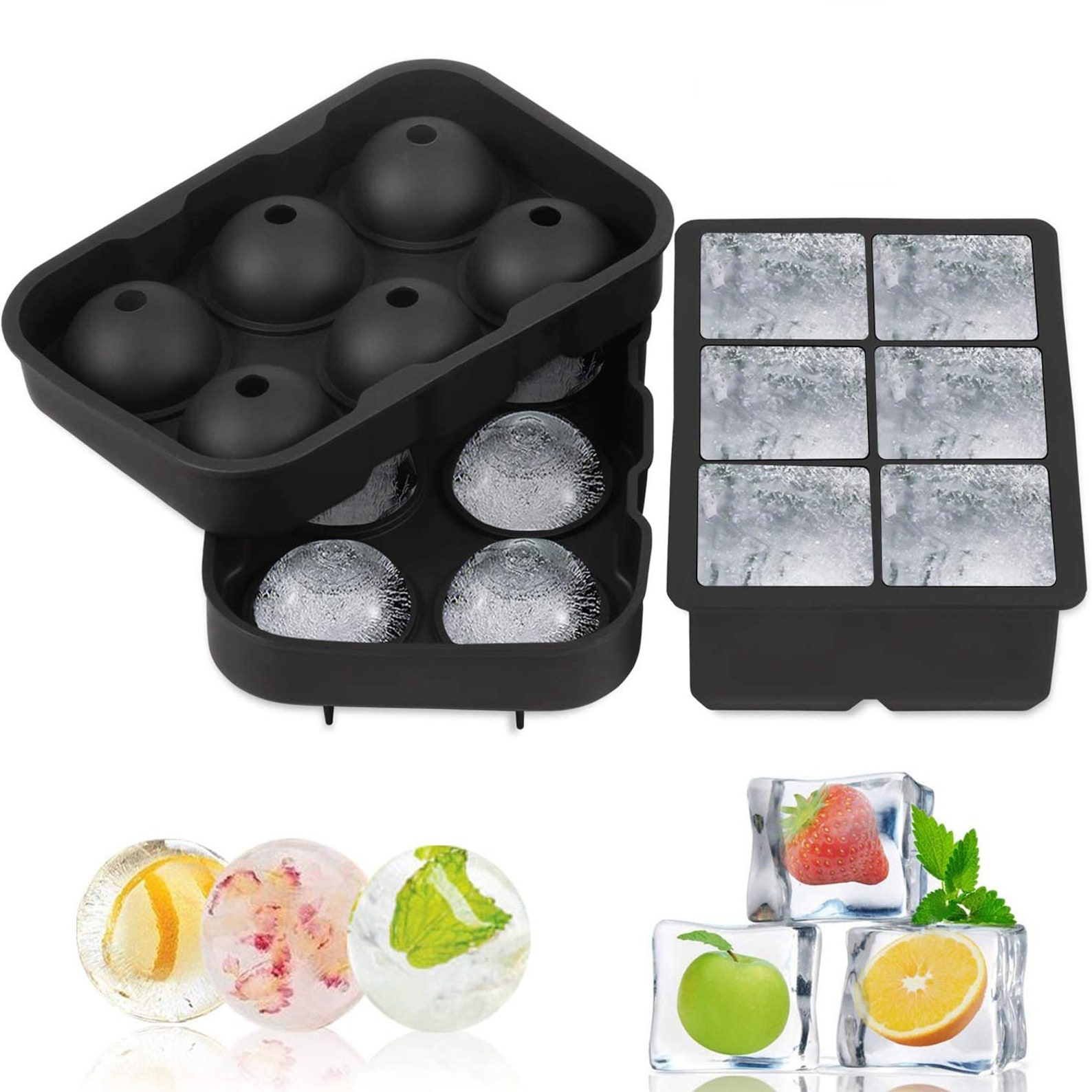 Ice Ball Maker Mold 6 Balls Silicone Ice Tray moldea esferas Etsy