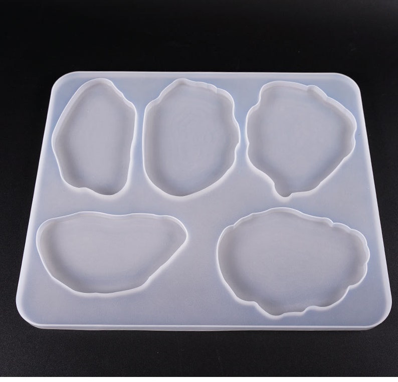 Coaster Mold Set Circle Coaster Molds Resin Silicone Agate Etsy