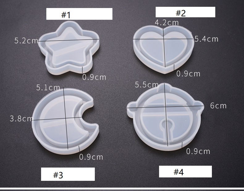 Silicone Shaker Molds for Jewelry Keychain Pendant Epoxy Etsy