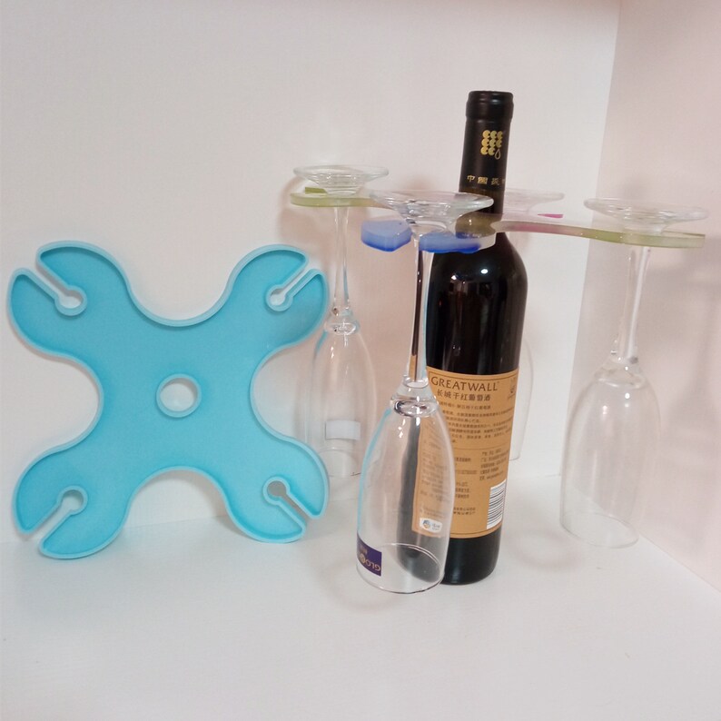 Wine Glass Holder Molds 2 and 4 WINE Glass Holders Resin Molds Etsy