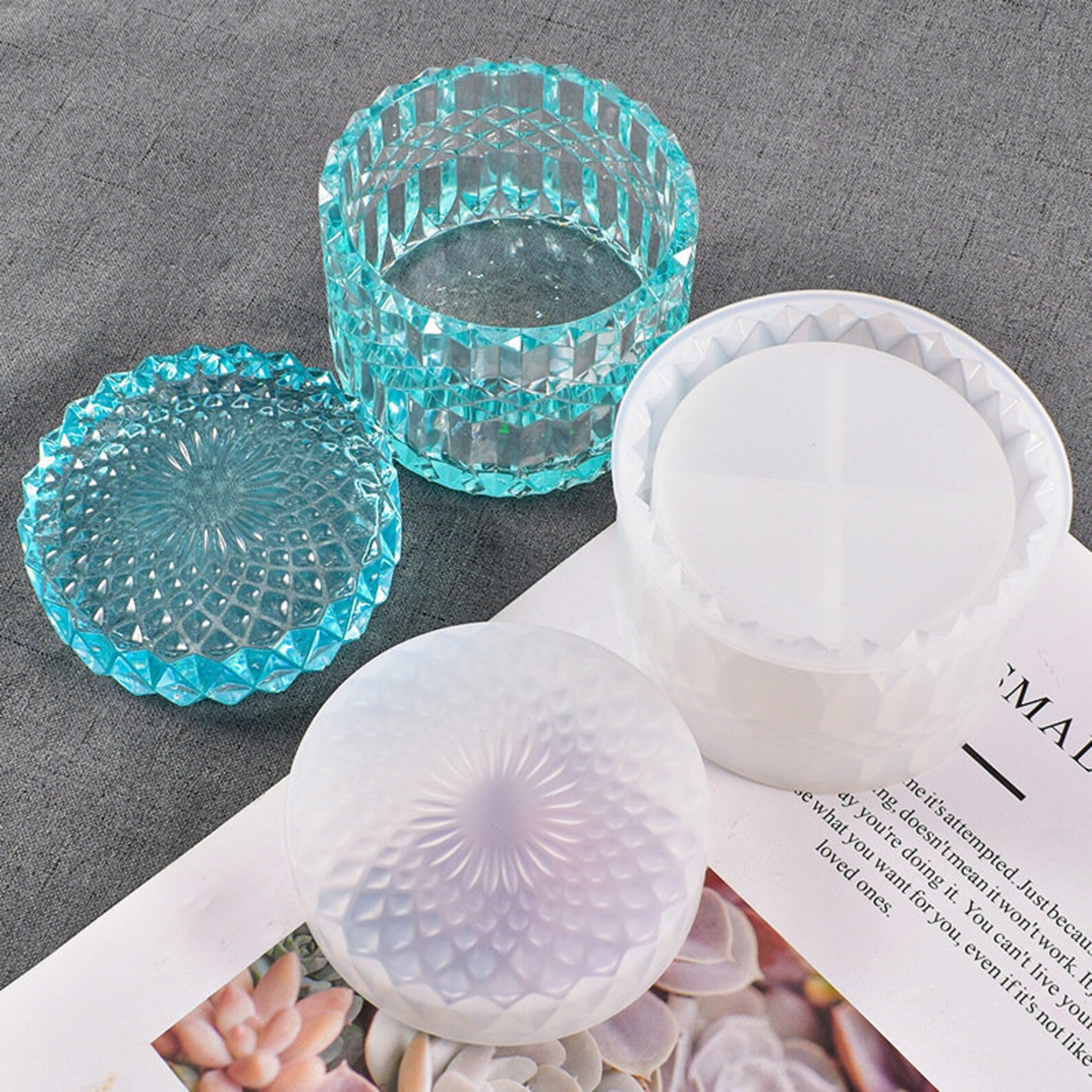 Resin Jar Bottle With Lid Mold Silicone Storage Box Molds Etsy UK