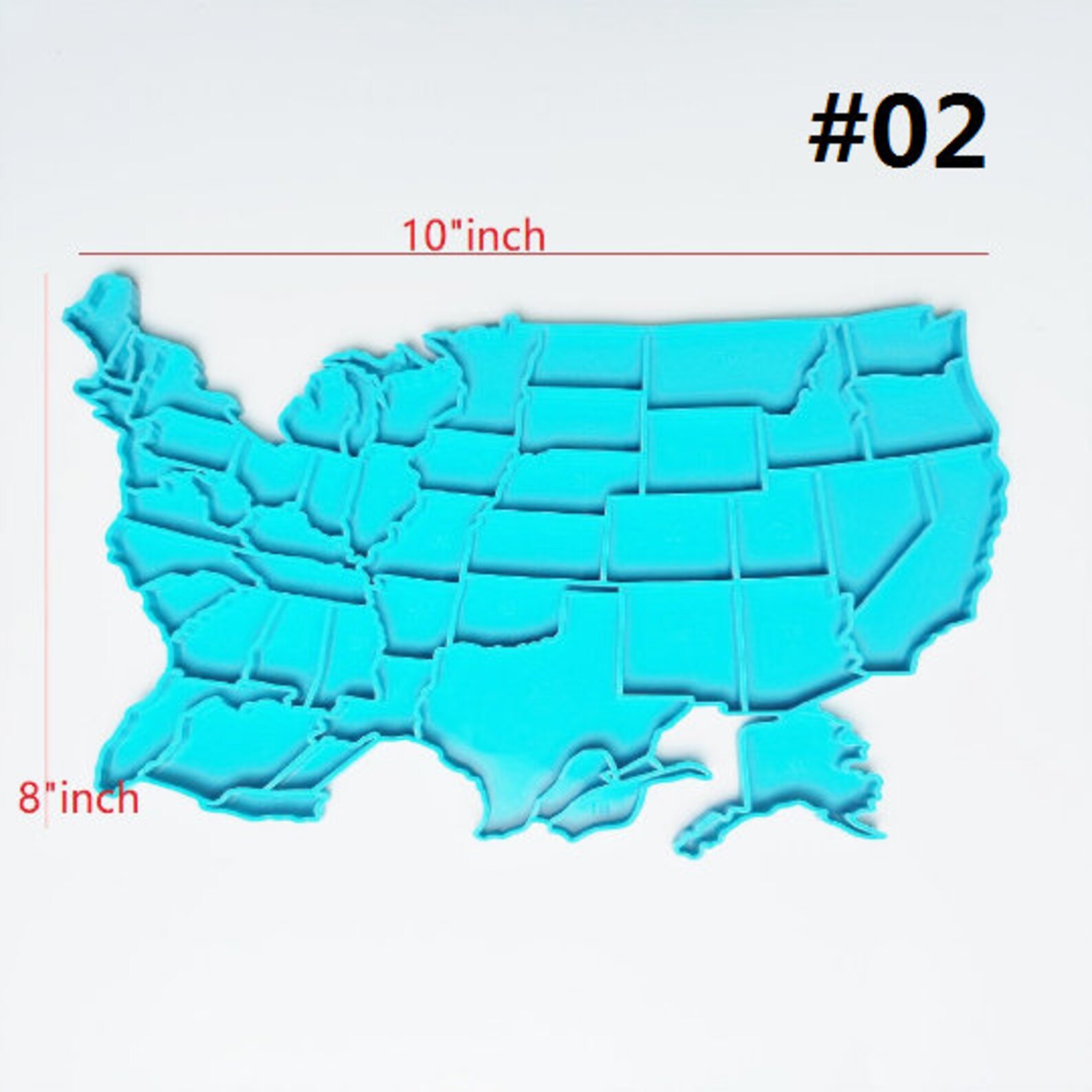 Large USA map silicone mold USA states shiny moldSilicone Etsy