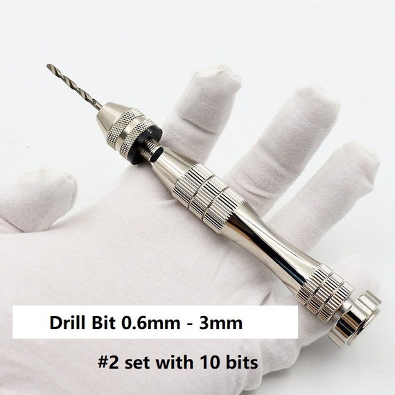 Hand Drill Set For Resin Jewelry with 10 Fine Drill Bits Hand Etsy