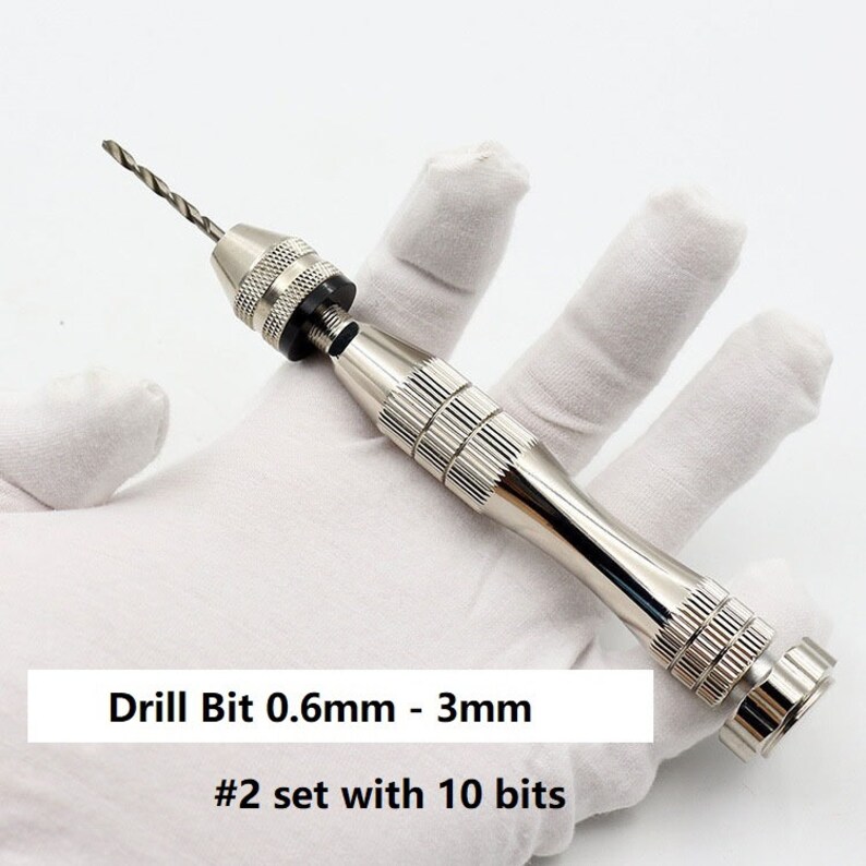 Hand Drill Set For Resin Jewelry with 10 Fine Drill Bits Hand Etsy