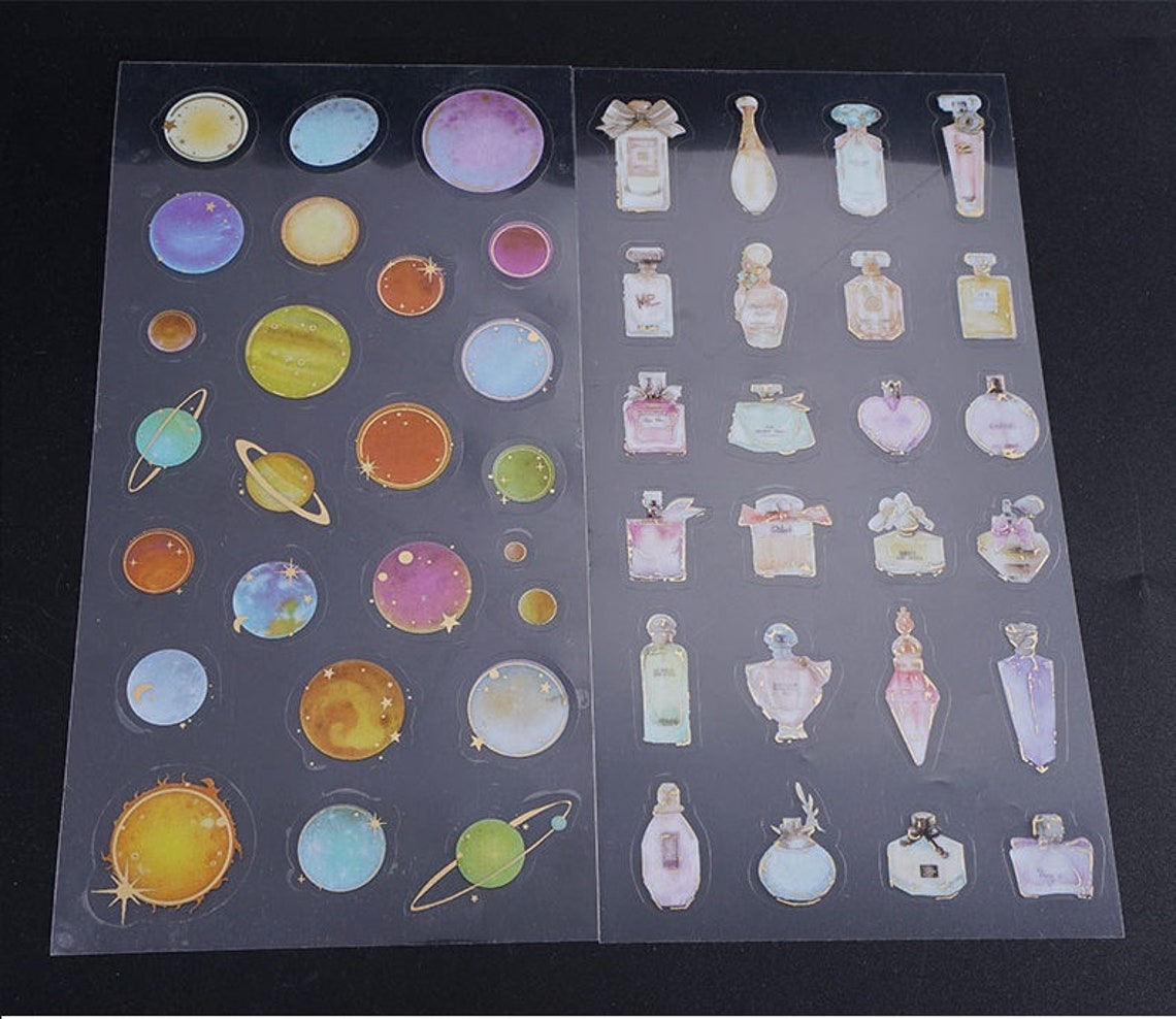 Tranparent Stickers for Silicon Mold Gold Image for Resin Etsy