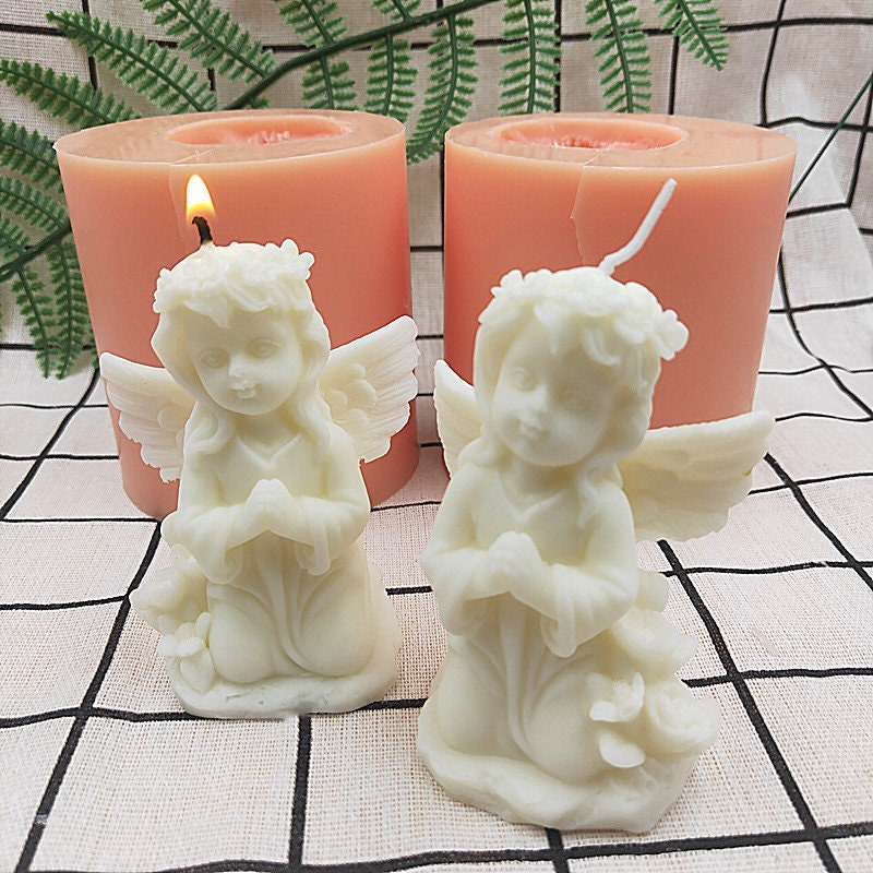 3D Prayer little Angel Candle Mold Fairy Girl Aroma Candle Etsy