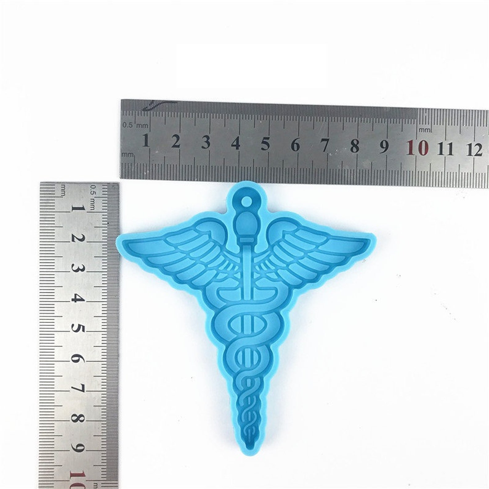 Silicone Medical Emblem Keychain Mold Caduceus Silicone Mold Etsy