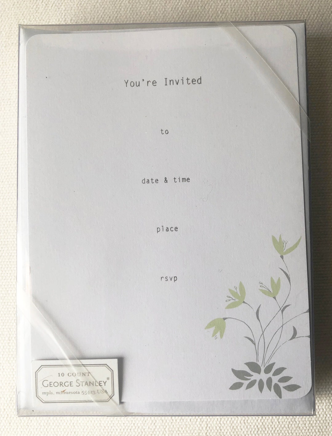 Stanley Invitations 10 Notes With Envelopes Etsy