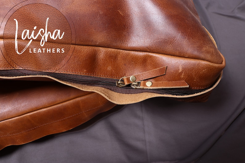 Customized Genuine Leather Seat Cushion Cover Dining Cushion Etsy