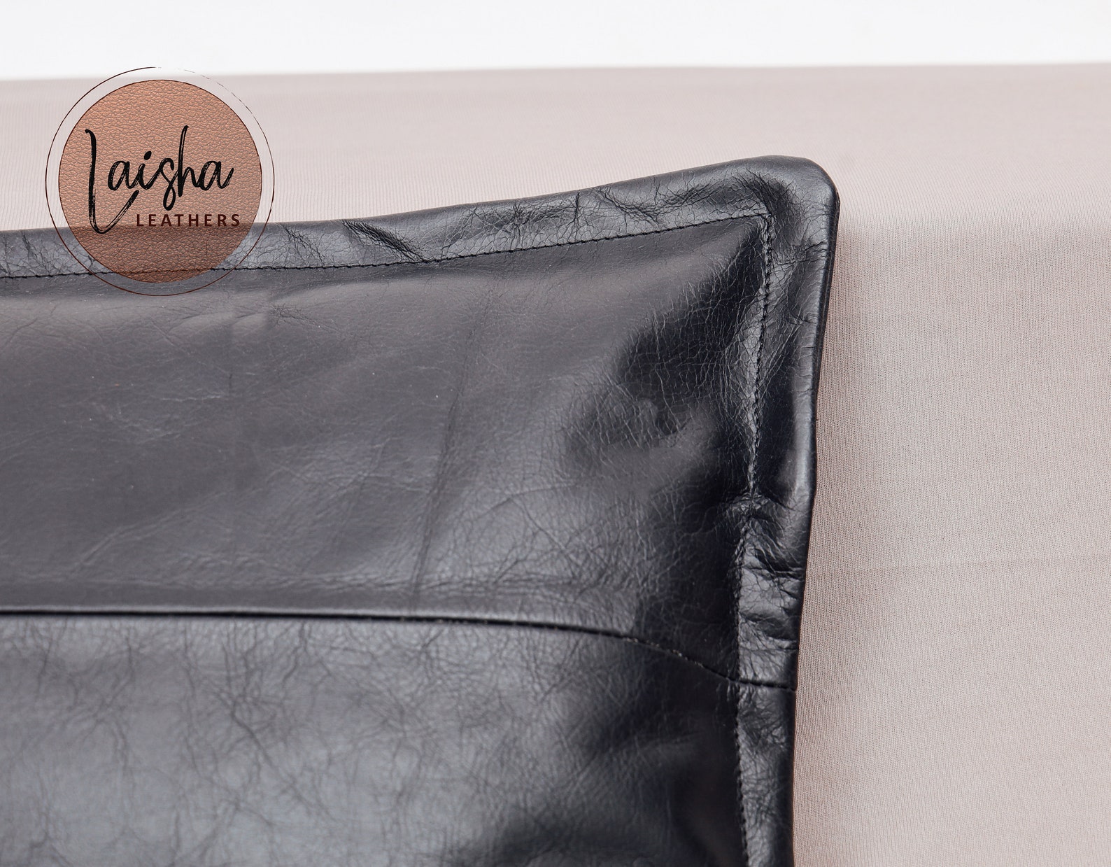 100 Lambskin Leather Pillow Cover Sofa Cushion Case Etsy