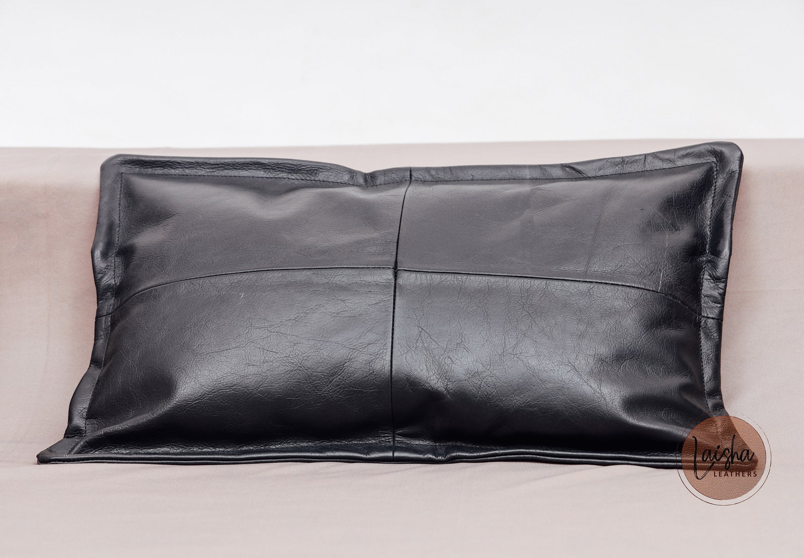 100 Lambskin Leather Pillow Cover Sofa Cushion Case Etsy