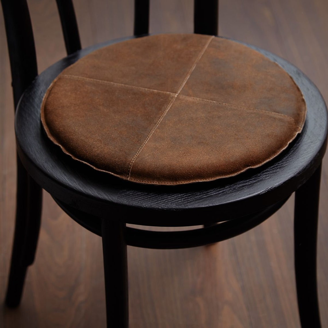 Tan Round Leather Cushion Round Leather Dinning Cushion Etsy