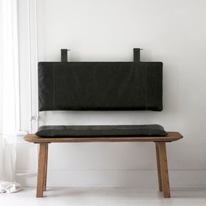 Custom genuine leather replacement cushions. window cushion cover, Ideal for benches, mid-century chairs, Leather Bench Cushion