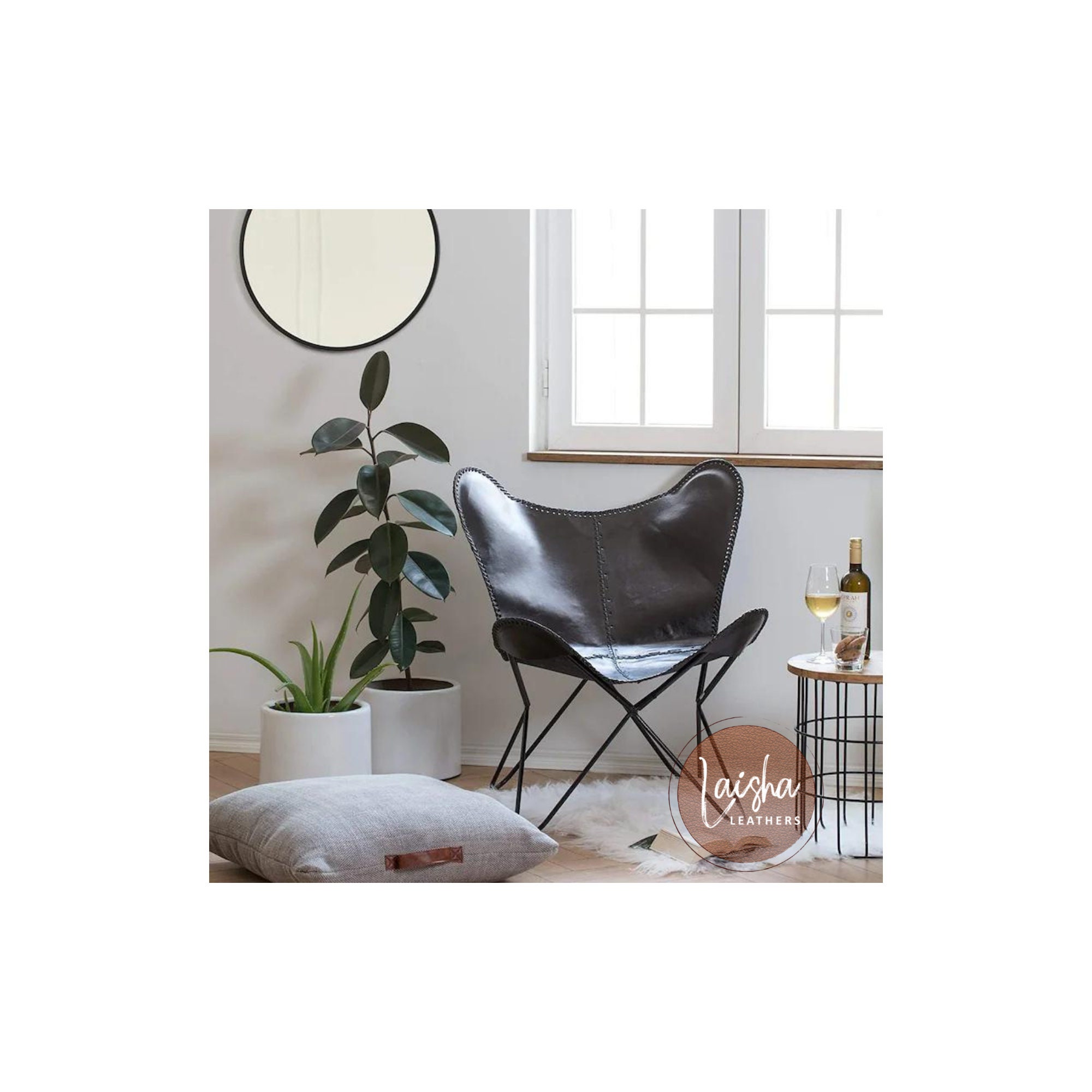 Kids Leather Sitting Chairs Handmade Genuine Leather Cover Leather