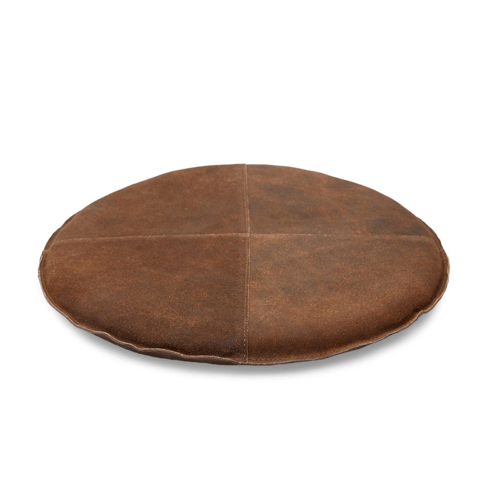 Tan Round Leather Cushion Round Leather Dinning Cushion Etsy