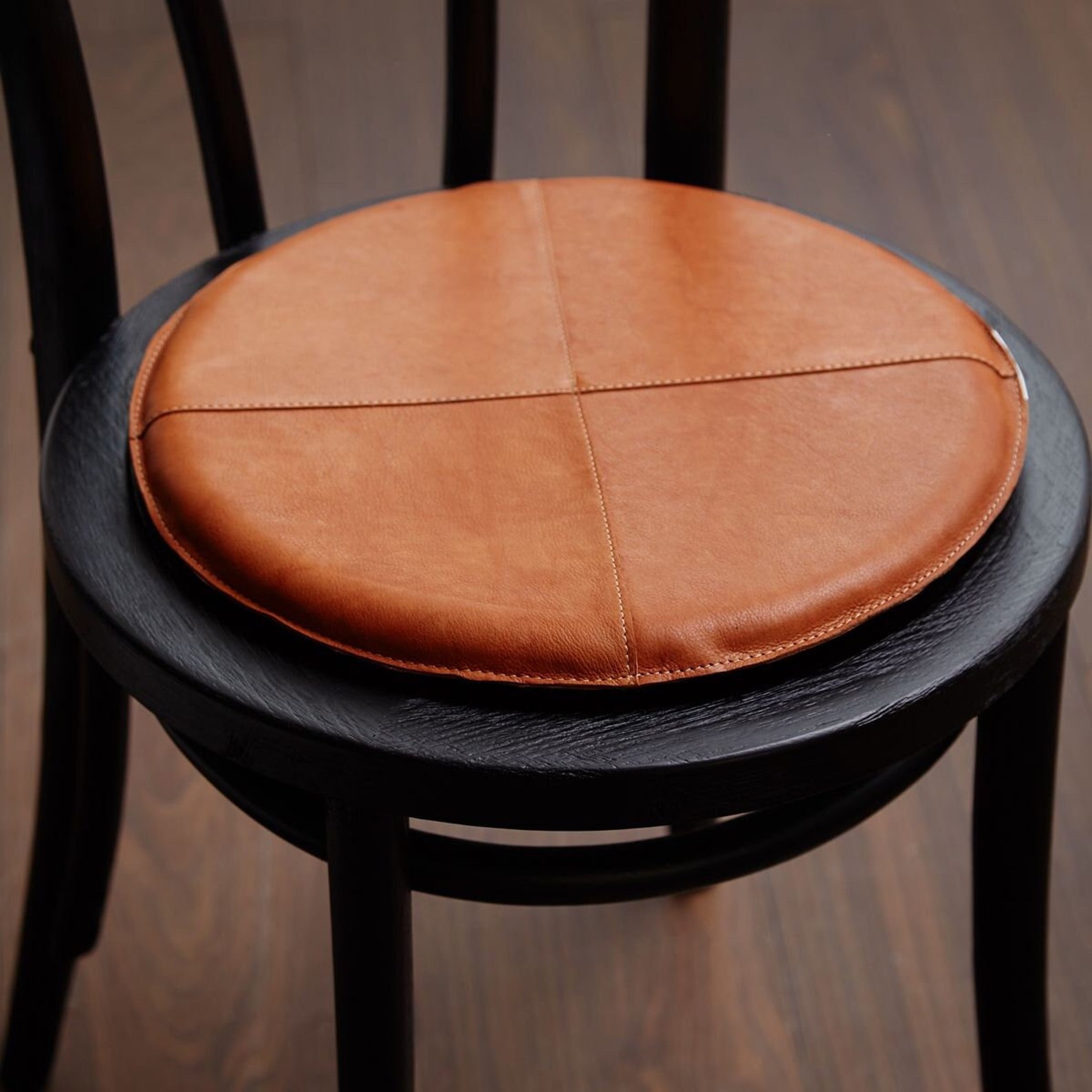 Tan Round Leather Cushion Round Leather Dinning Cushion Etsy
