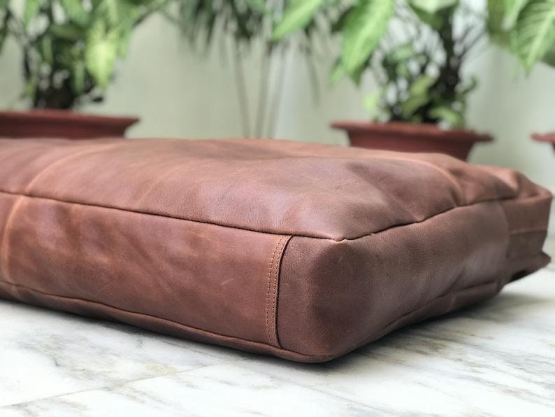 Customized Genuine Leather Seat Cushion Cover Rectangular Floor Cushion Cover Table Seat Pad Customized Leather Pet Bed Dining Cushion