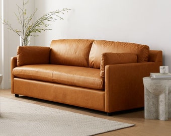 Custom genuine leather replacement cushions. Ideal for benches, mid-century chairs