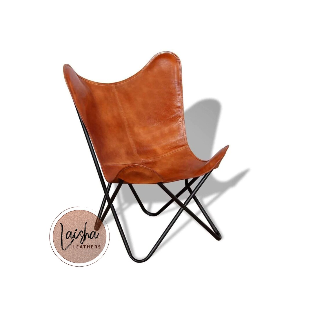 Leather Living Room Chairs Coverbutterfly Chair Replacement Brown Coverhandmade Genuine