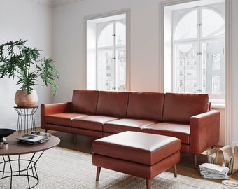 Custom Genuine Leather bench Cushions, Replacement Sofa Covers in Saddle Bag leather, made to order, needs to be individually quoted