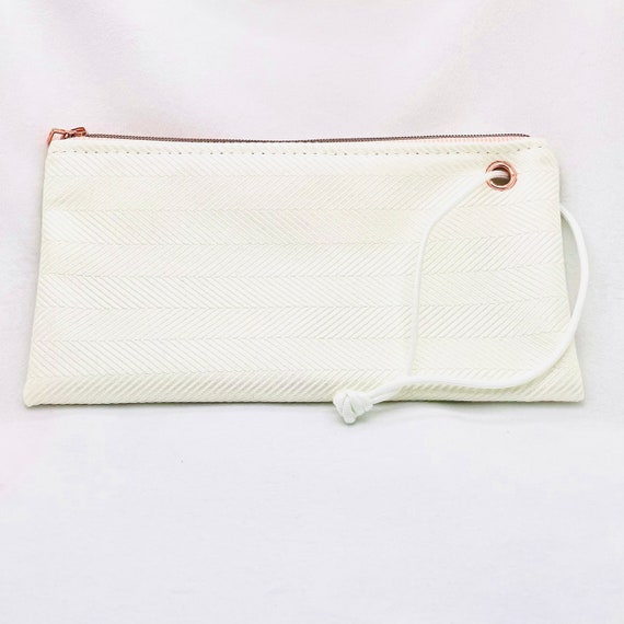 Rose Gold & White Soft Wristlet Sanitary Pouch Period | Etsy