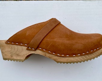 Sabots suédois homme en cuir et semelle bois - Esprit Nordique