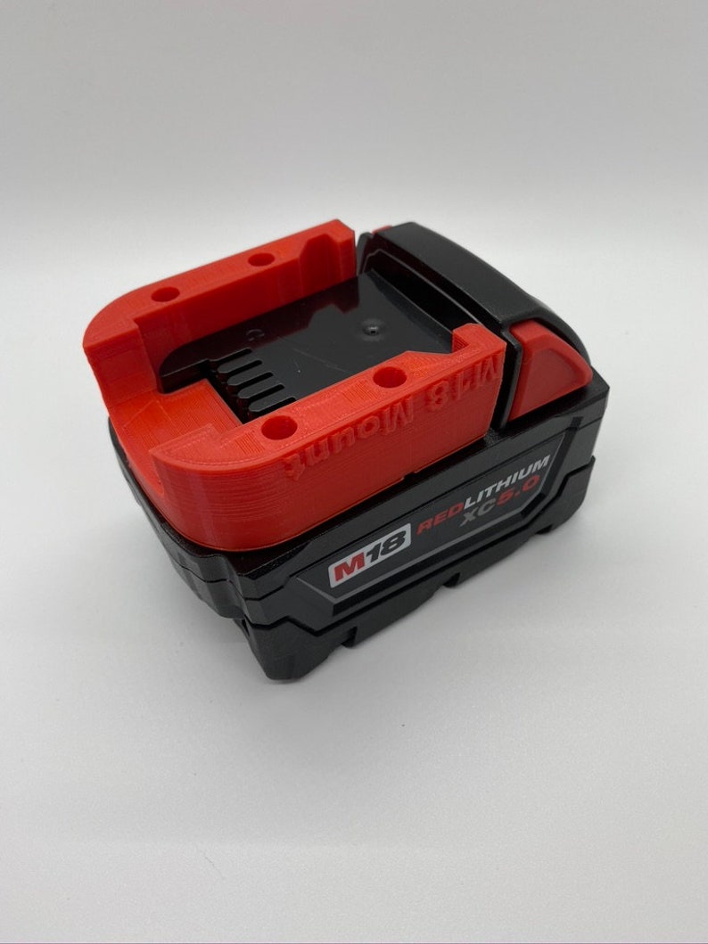 Milwaukee M18 Battery Holder Milwaukee Wall Mount Milwaukee Tools Milwaukee Packout Etsy