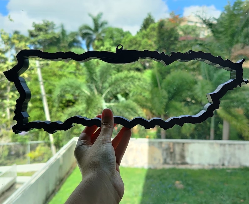 3D Printed Puerto Rico Map Frame: Custom Wall Decor (15x5x1in) - Etsy
