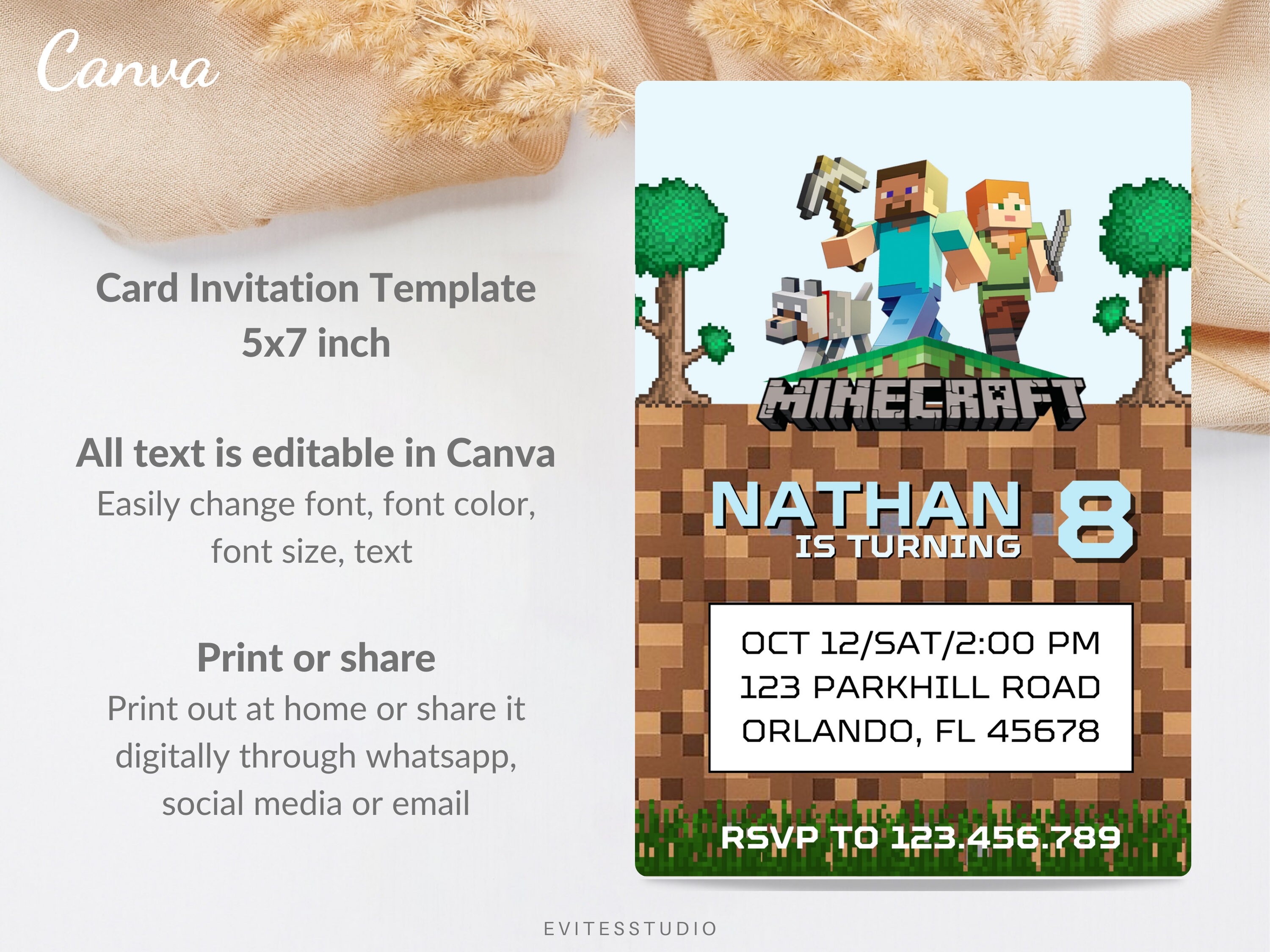 Editable Mining Invite Template