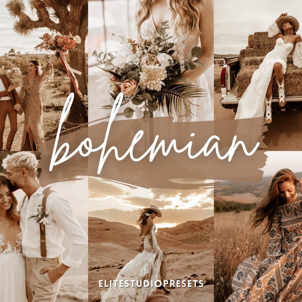 Lightroom Preset Boho, Single Mobile Desktop Lightroom Preset, Braun Vintage Boho Lightroom Preset