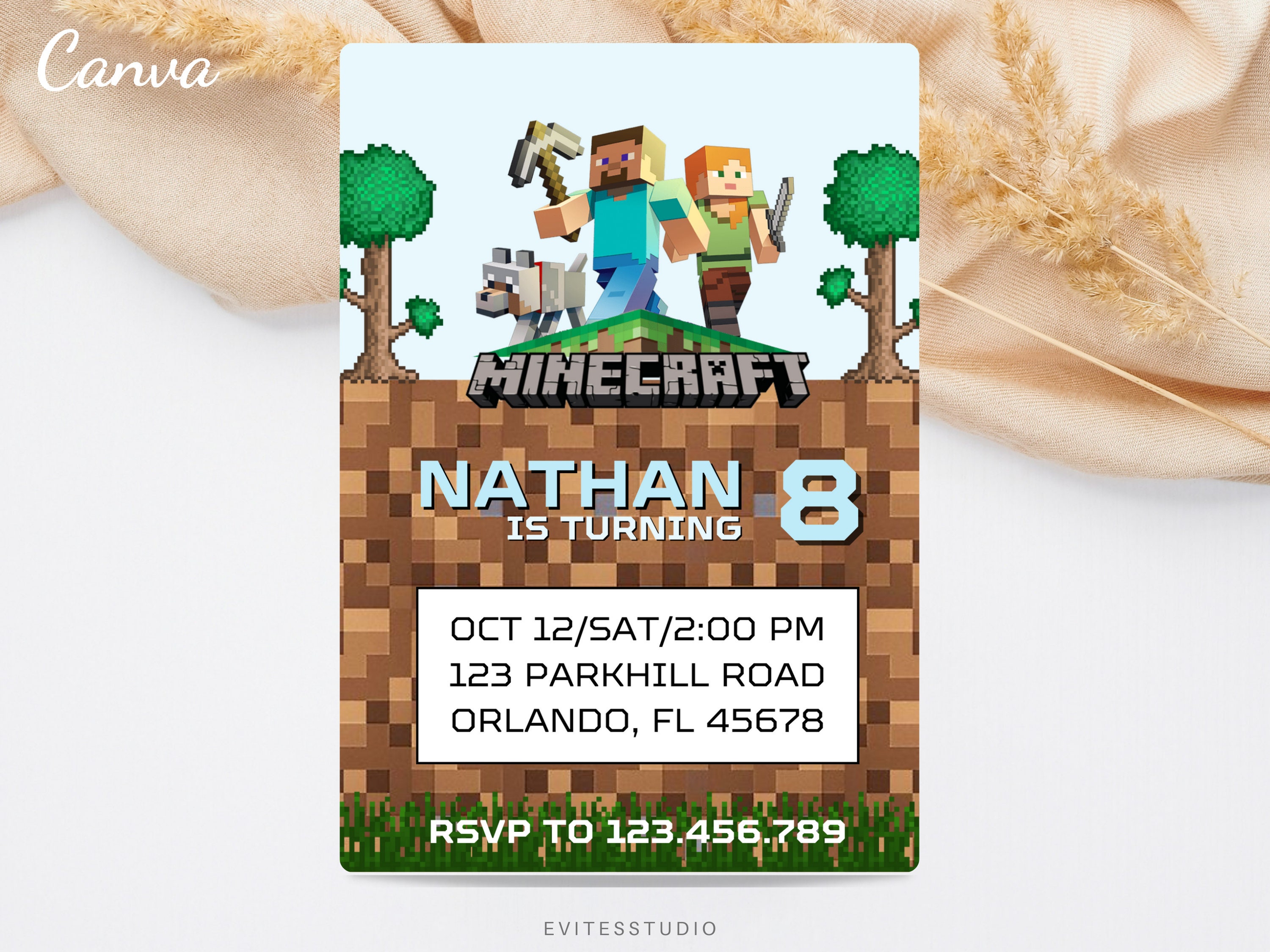 Editable Mining Invite Template
