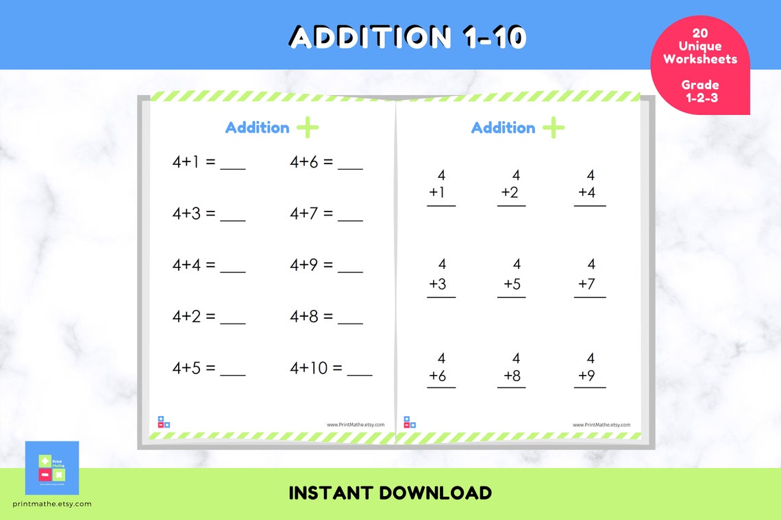 Plants math worksheets 5 digit addition