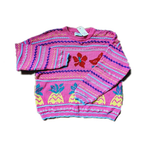 1980s sweater BENETTON cotton jumper preppy pullover