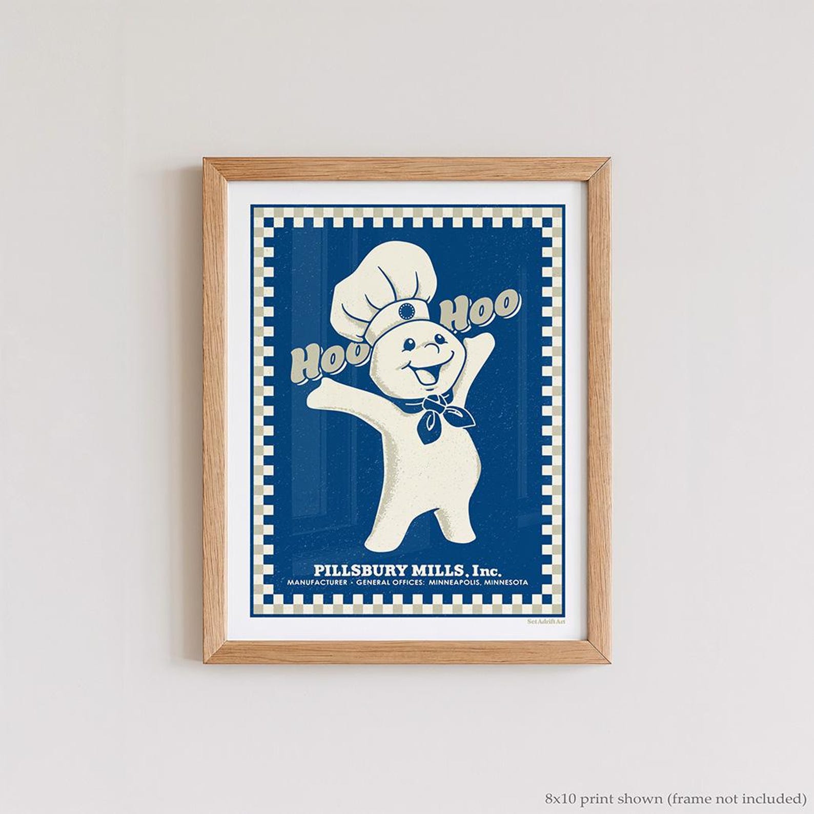 Doughboy Art Print – Minneapolis Mill District Icon, Vintage-Inspired Minnesota Wall Art