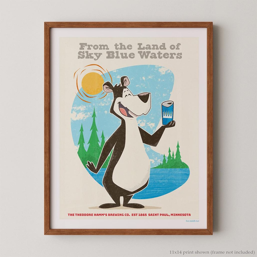 Hamm's Bear, a Modern Take on Classic Images. Cool, Fun, Colorful