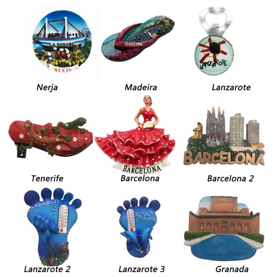 Fridge Magnet Spain, Barcelona, Sevilla Landmark Icon 3D Model for Travel  Souvenir Gift, Kitchen Home Decoration, Collections 