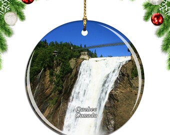 Montmorency Falls Quebec Canada Christmas Ornament Souvenir Gift Porcelain