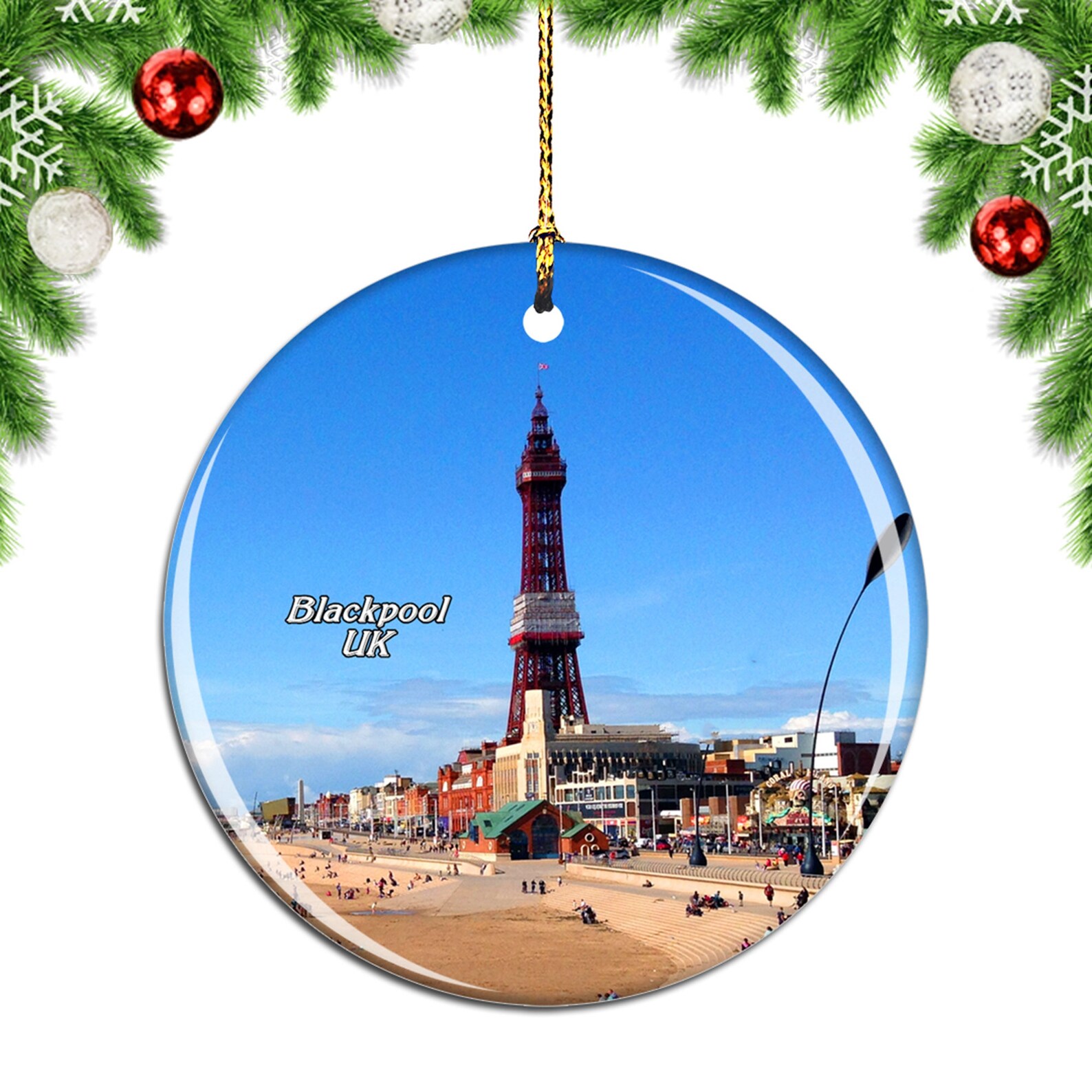 Blackpool Tower UK Christmas Ornament Souvenir Gift Porcelain - Etsy