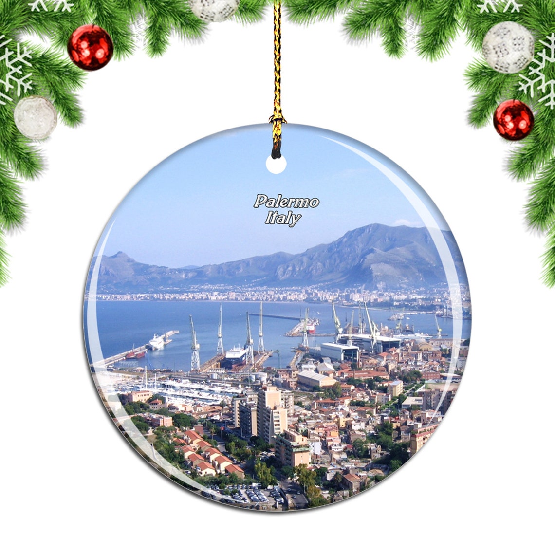 Palermo Sicily Italy Christmas Ornament Souvenir Gift - Etsy