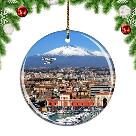 Photo Mt Etna Christmas Eve 2022 Mount Etna Catania Italy Christmas Ornament Souvenir Gift | Etsy Australia