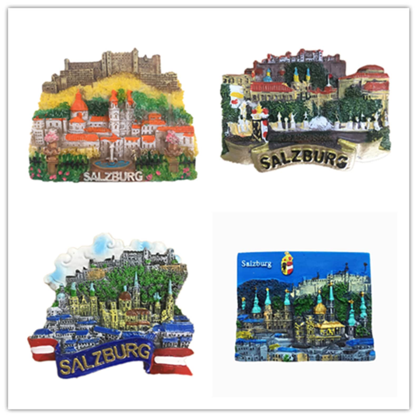 Salzburg Souvenir Magnet - Kühlschrankmagnet Als Urlaubserinnerung, 8,5x7 Cm